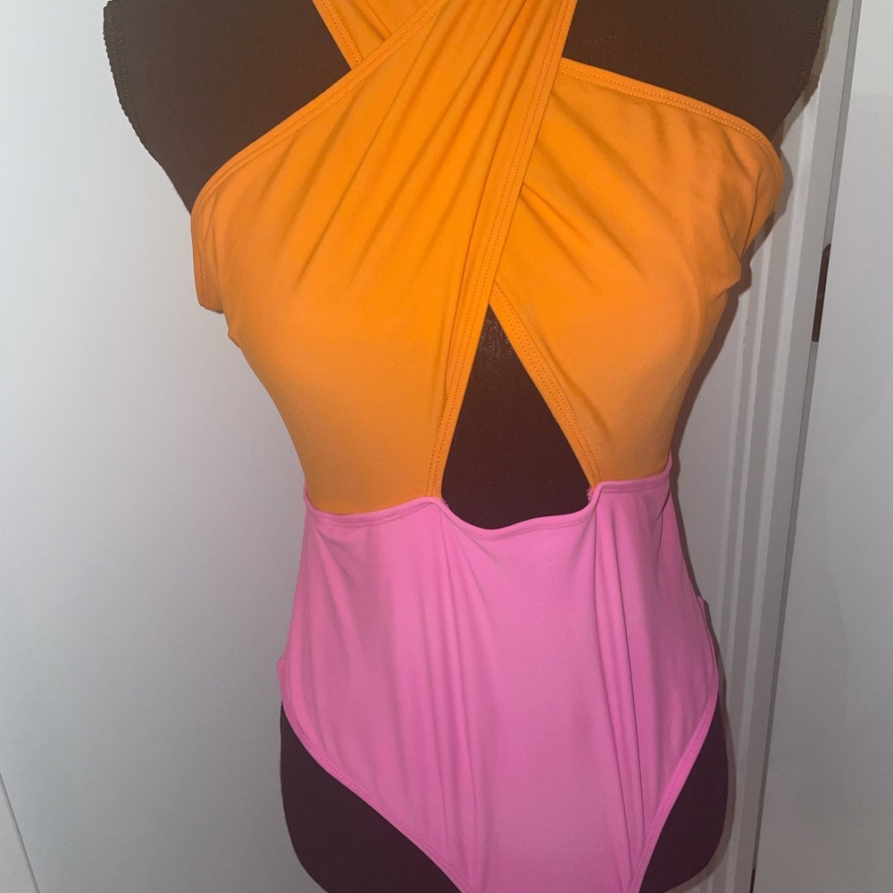 ASOS Colorblock Swimsuit Size 10 - Picture 7 of 8